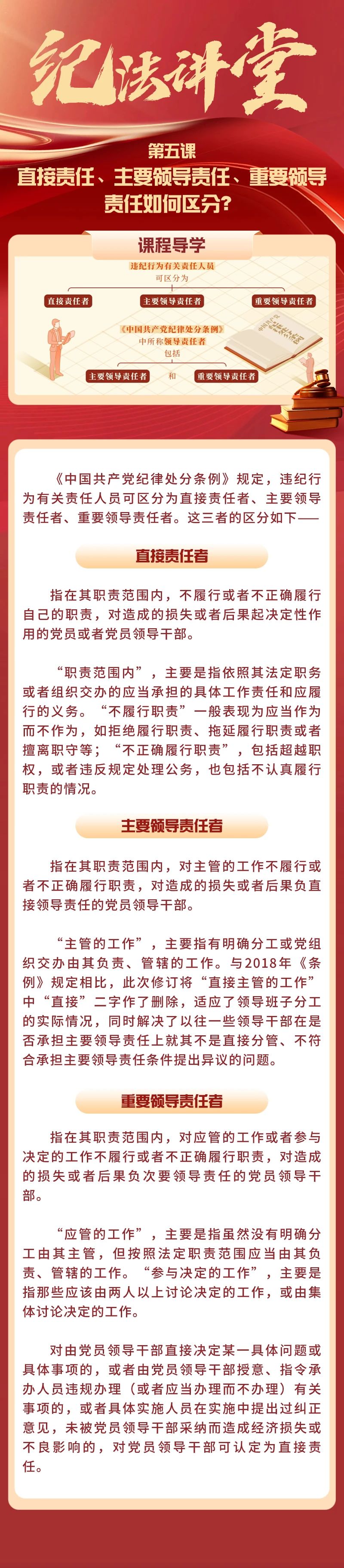 直接责任、主要领导责任、重要领导责任如何区分？